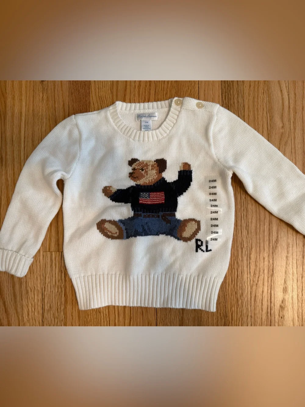 Ralph Lauren NWT Kid’s Polo Bear Cotton Sweater